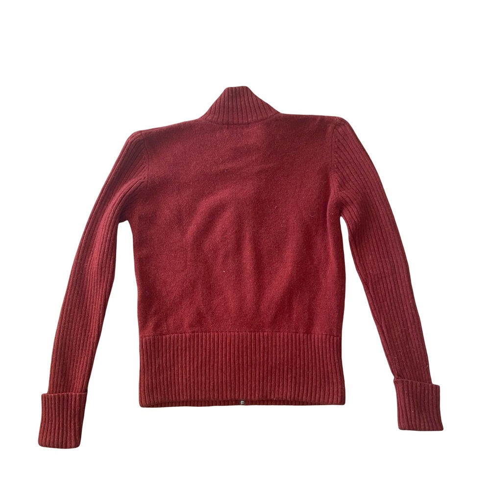 Y2K REI Lambswool Mock Neck Full Zip Sweater - Picture 3 of 5